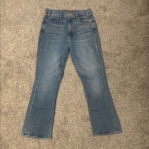 MOTHER Blue Flare Wide Leg Jeans